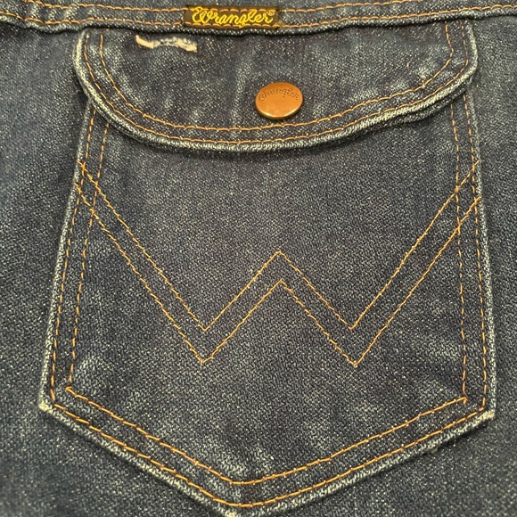 WRANGLER Vintage Blue Jean No Faults Denim Slant Pocket Made in USA Jacket | GUC - Picture 7 of 13